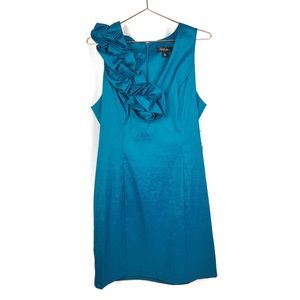 S.L. FASHIONS Womens Dress Ruffleneck